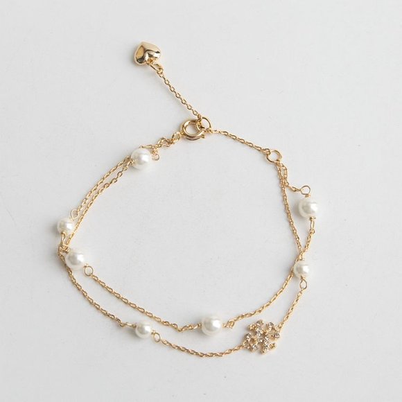 BNWT TORY BURCH KIRA PEARL DOUBLE-STRAND BRACELET - Picture 9 of 14